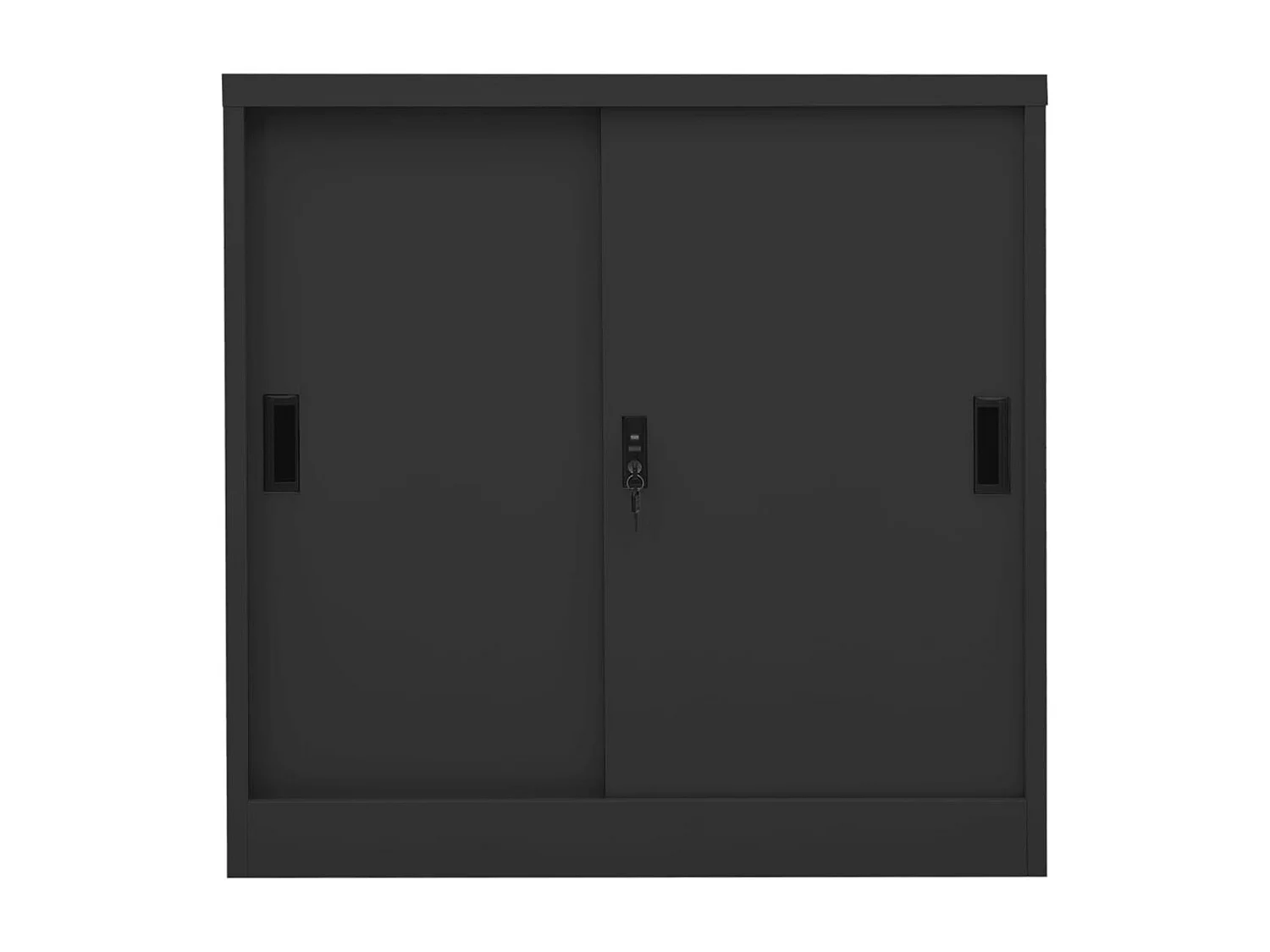 Armoire de bureau porte coulissante Anthracite 90x40x90cm Acier FR79916