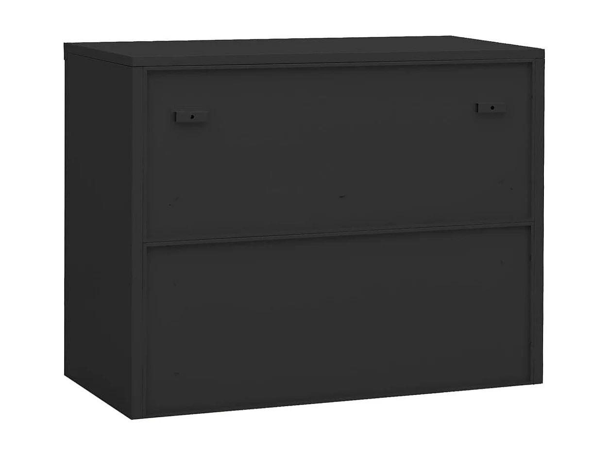 Armario de oficina de acero gris antracita 90x40x70 cm ES150736