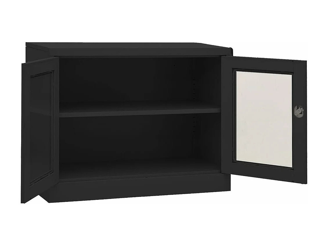 Armario de oficina de acero gris antracita 90x40x70 cm ES150736