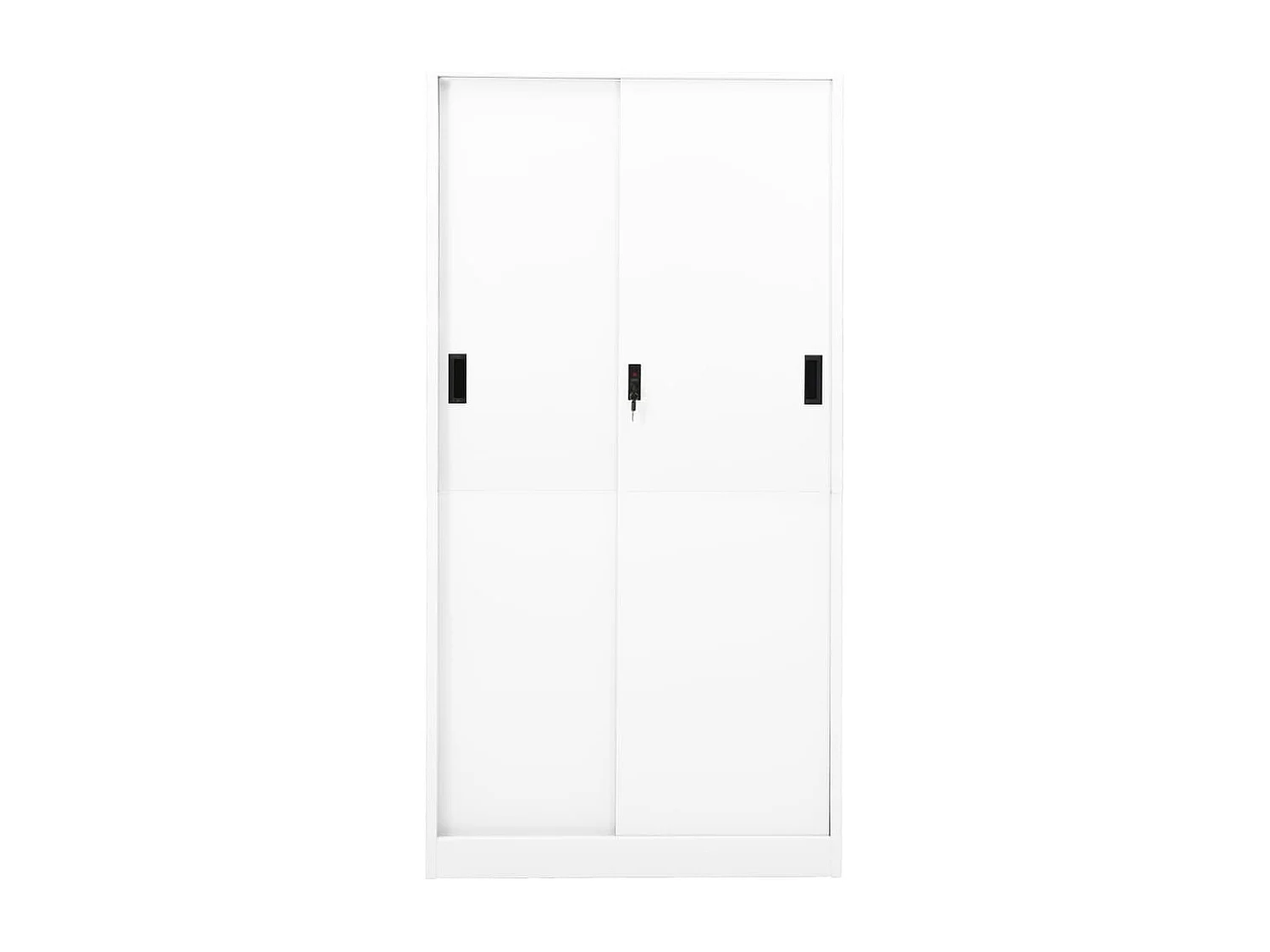 Armoire de bureau et porte coulissante Blanc 90x40x180 cm Acier FR23315