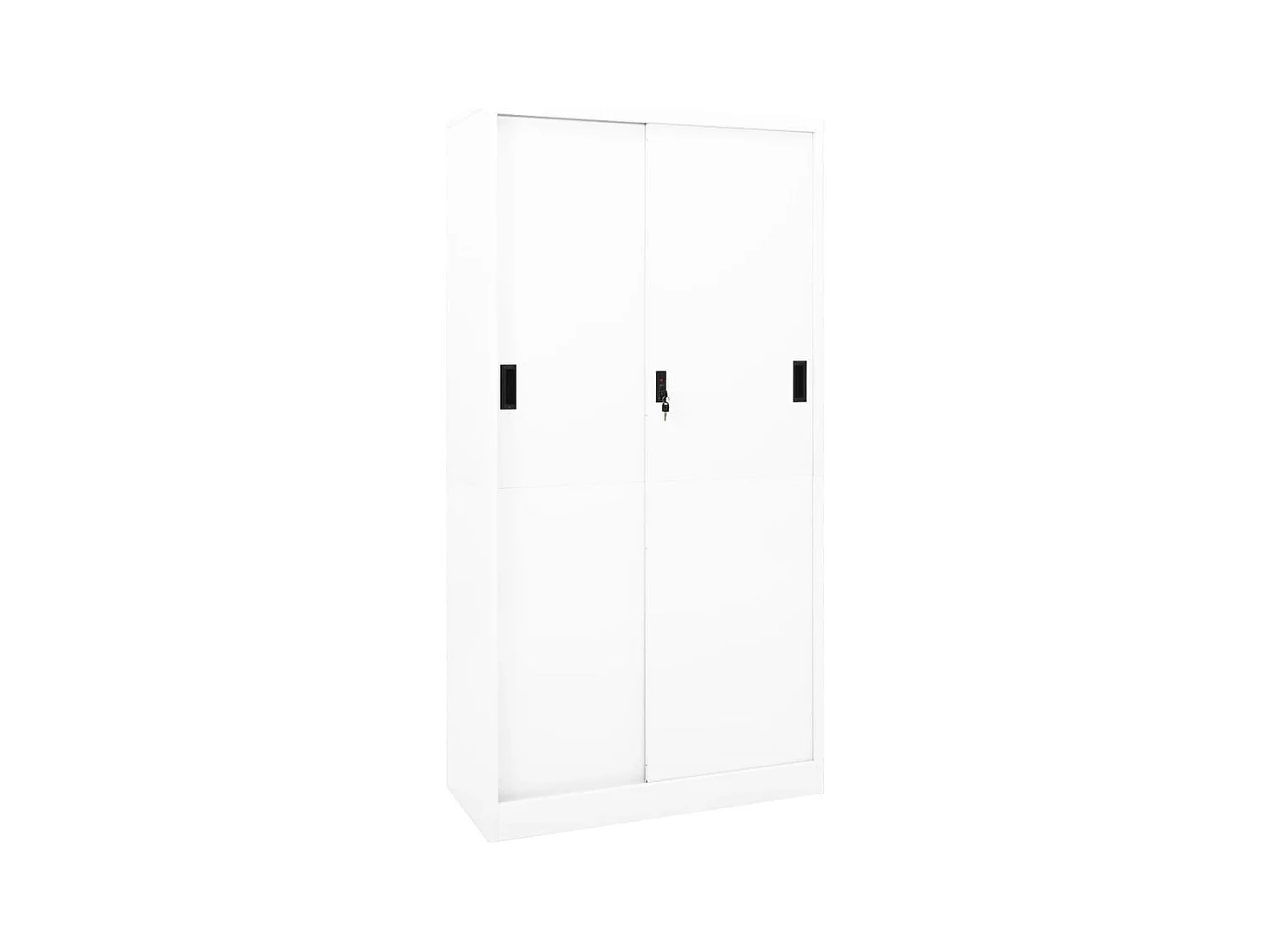 Armoire de bureau et porte coulissante Blanc 90x40x180 cm Acier FR23315