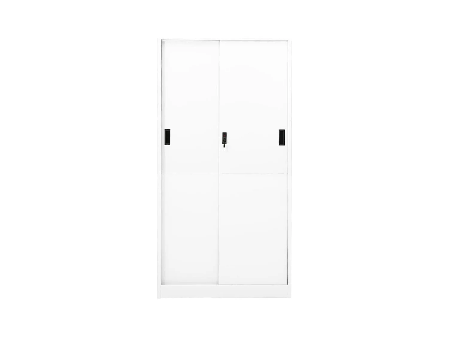 Armoire de bureau et porte coulissante Blanc 90x40x180 cm Acier FR23315