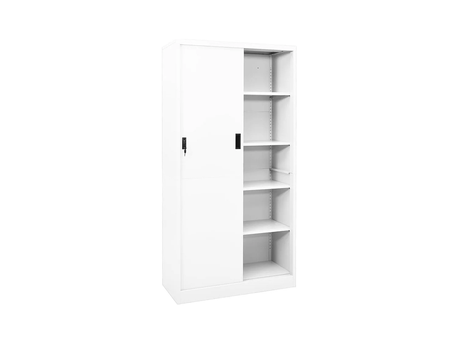 Armoire de bureau et porte coulissante Blanc 90x40x180 cm Acier FR23315