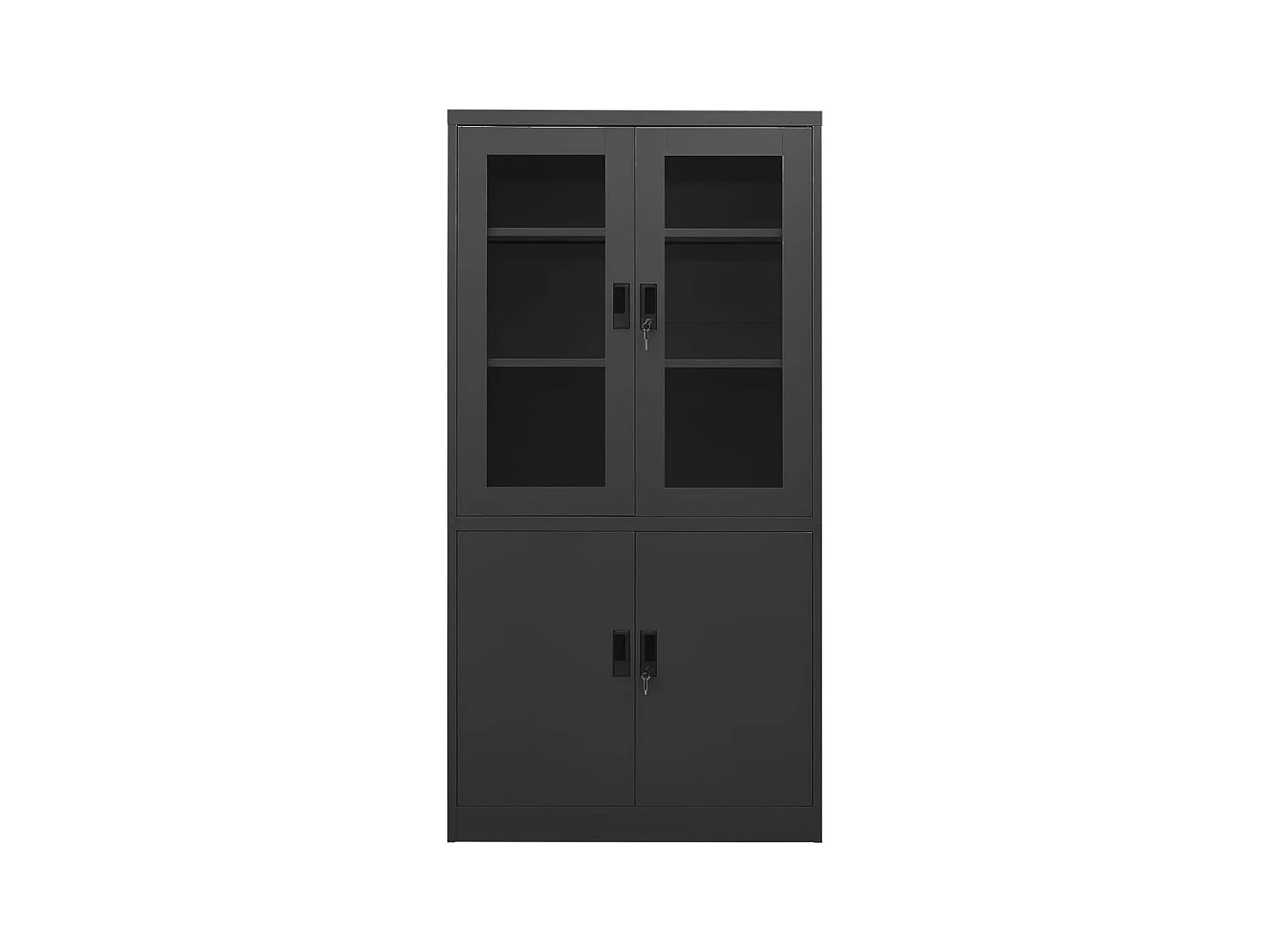 Armoire de bureau Anthracite 90x40x180 cm Acier FR47640