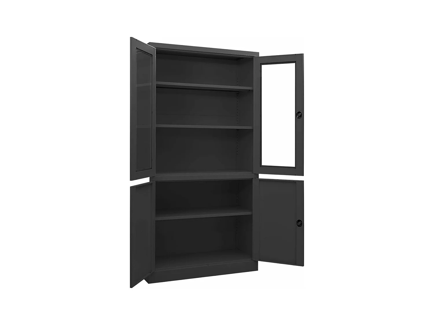 Armoire de bureau Anthracite 90x40x180 cm Acier FR47640