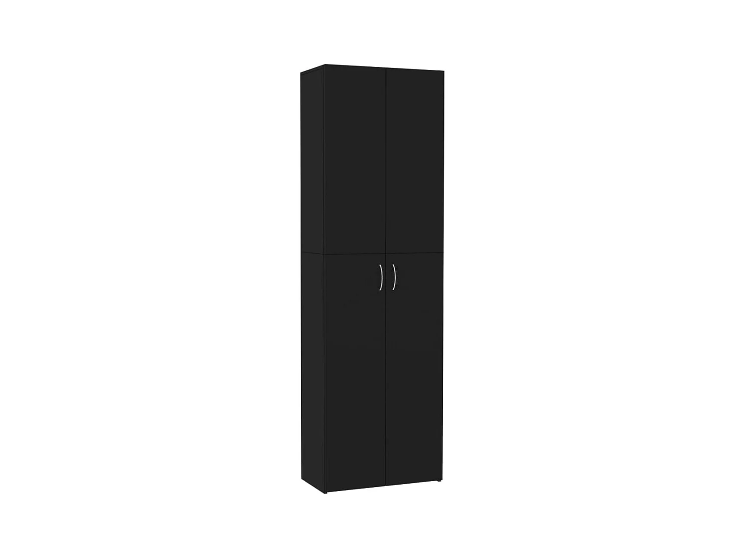 Armoire de bureau Noir 60x32x190 cm Bois d'ingénierie FR15998