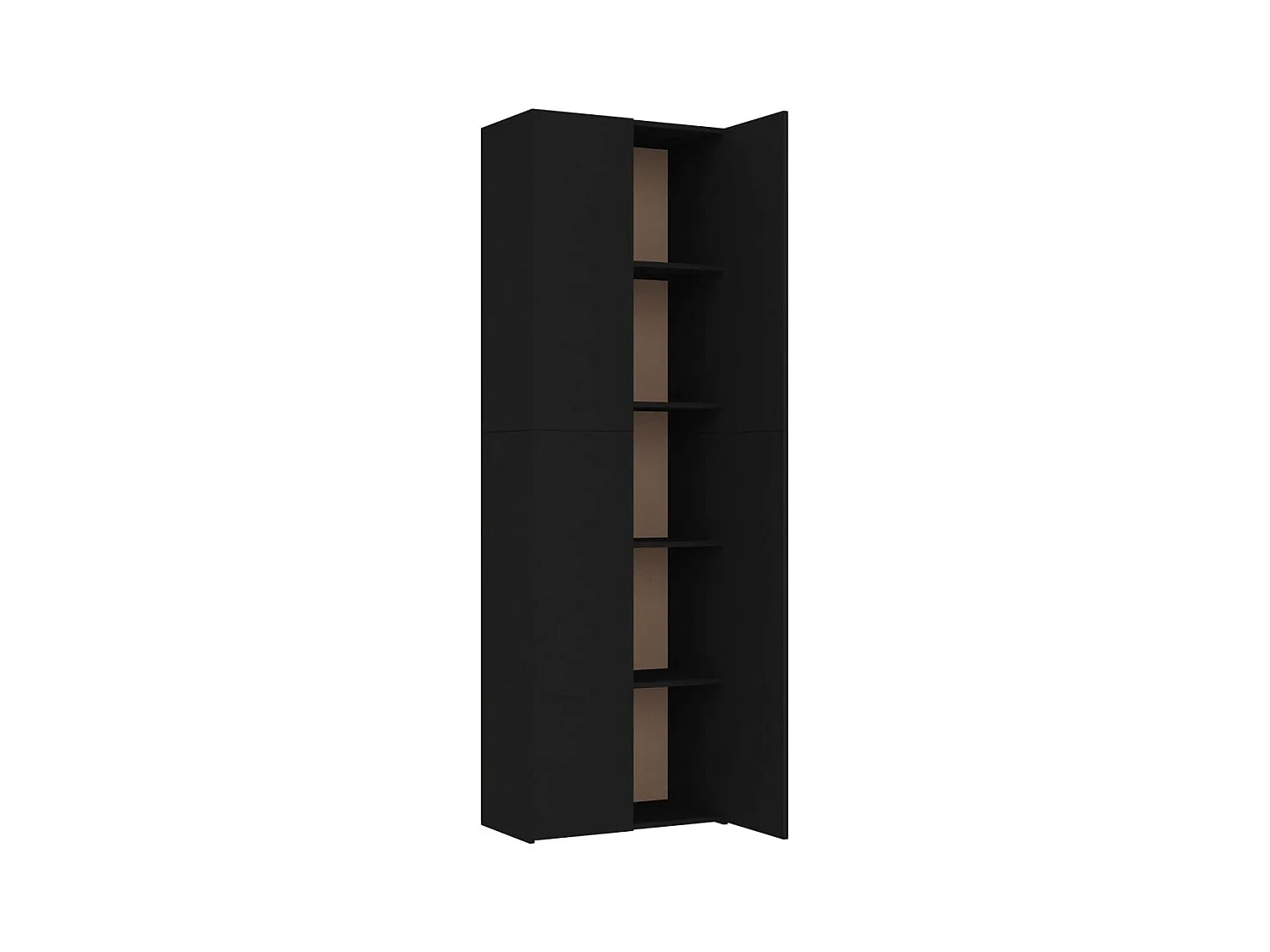 Armoire de bureau Noir 60x32x190 cm Bois d'ingénierie FR15998