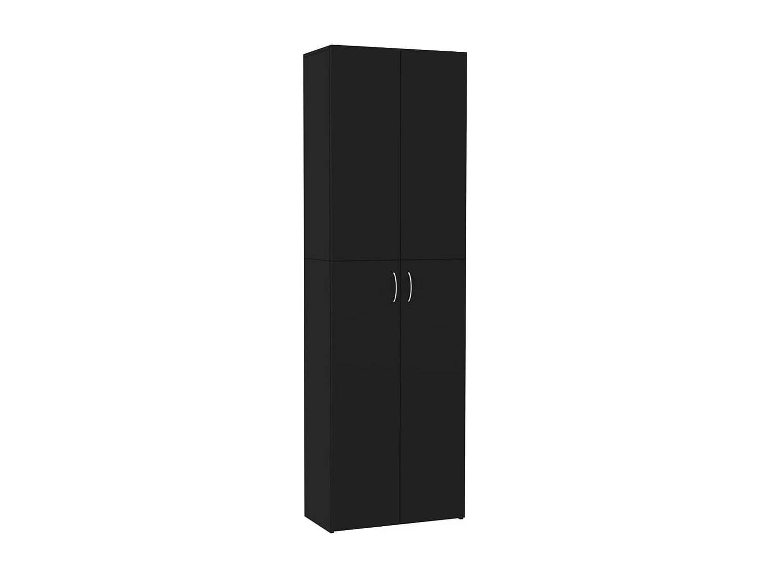 Armoire de bureau Noir 60x32x190 cm Bois d'ingénierie FR15998