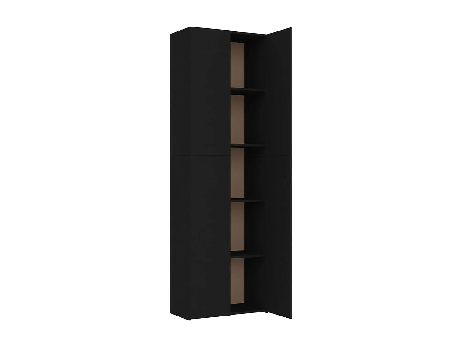Armoire de bureau Noir 60x32x190 cm Bois d'ingénierie FR15998