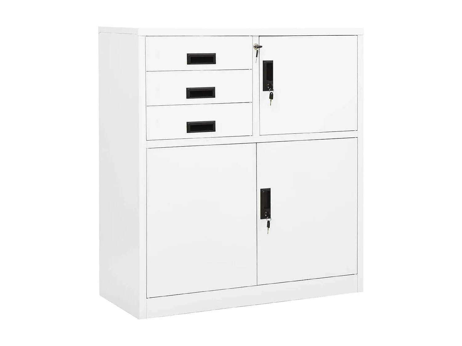 Armoire de bureau Blanc 90x40x102 cm Acier FR48896
