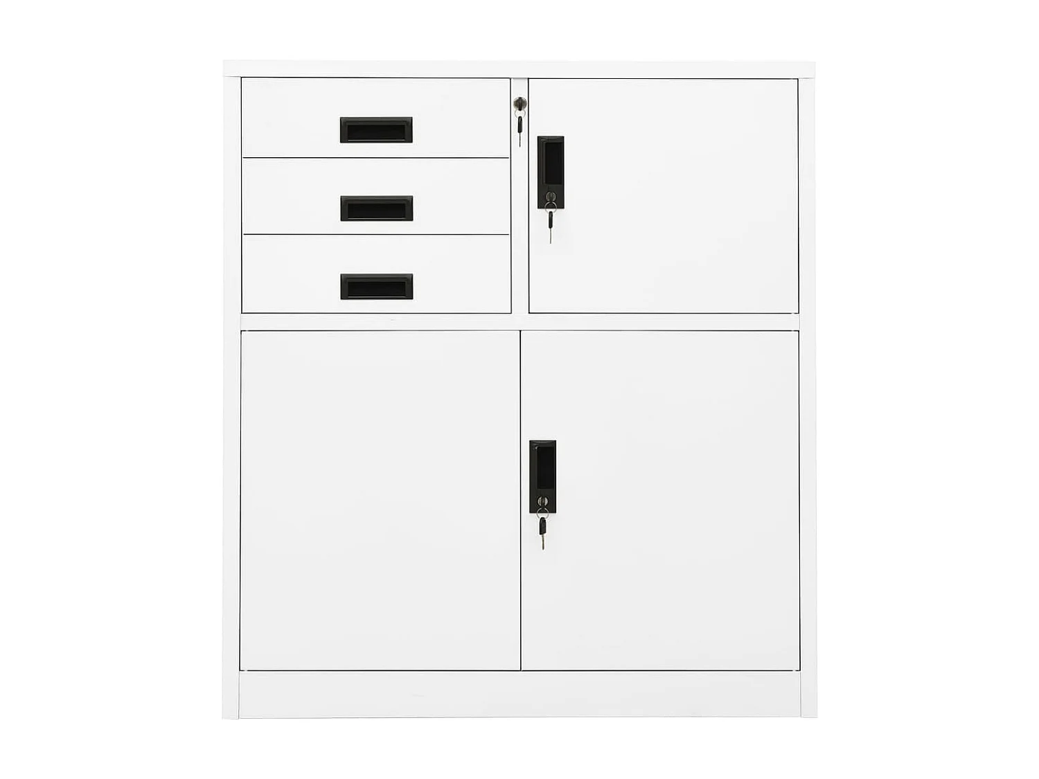 Armoire de bureau Blanc 90x40x102 cm Acier FR48896