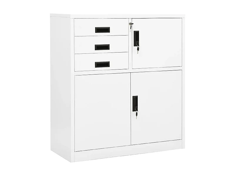 Armoire de bureau Blanc 90x40x102 cm Acier FR48896