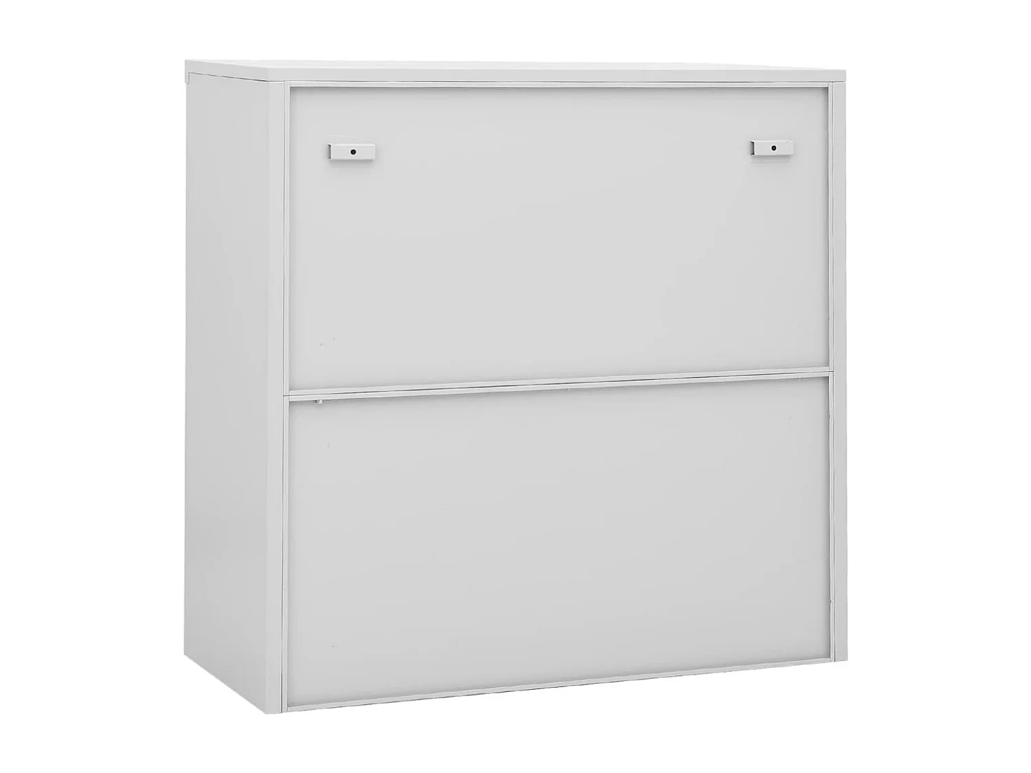Armoire de bureau porte coulissante Gris clair 90x40x90cm Acier FR10687