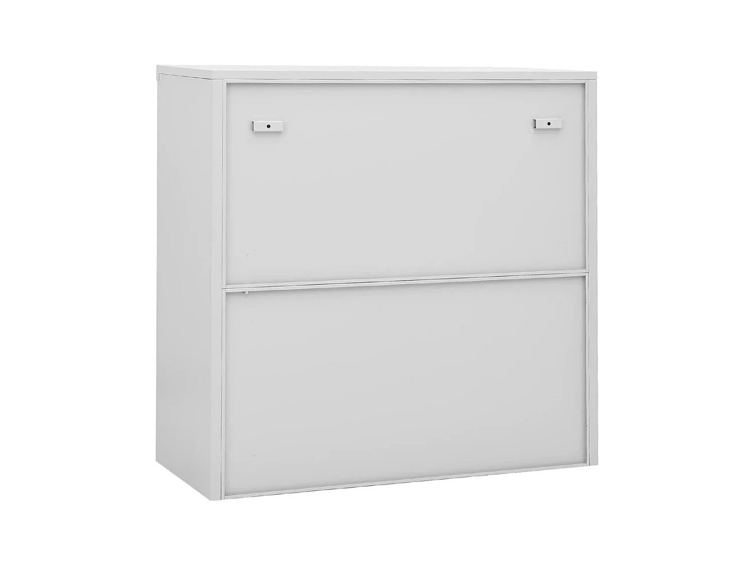 Armoire de bureau porte coulissante Gris clair 90x40x90cm Acier FR10687