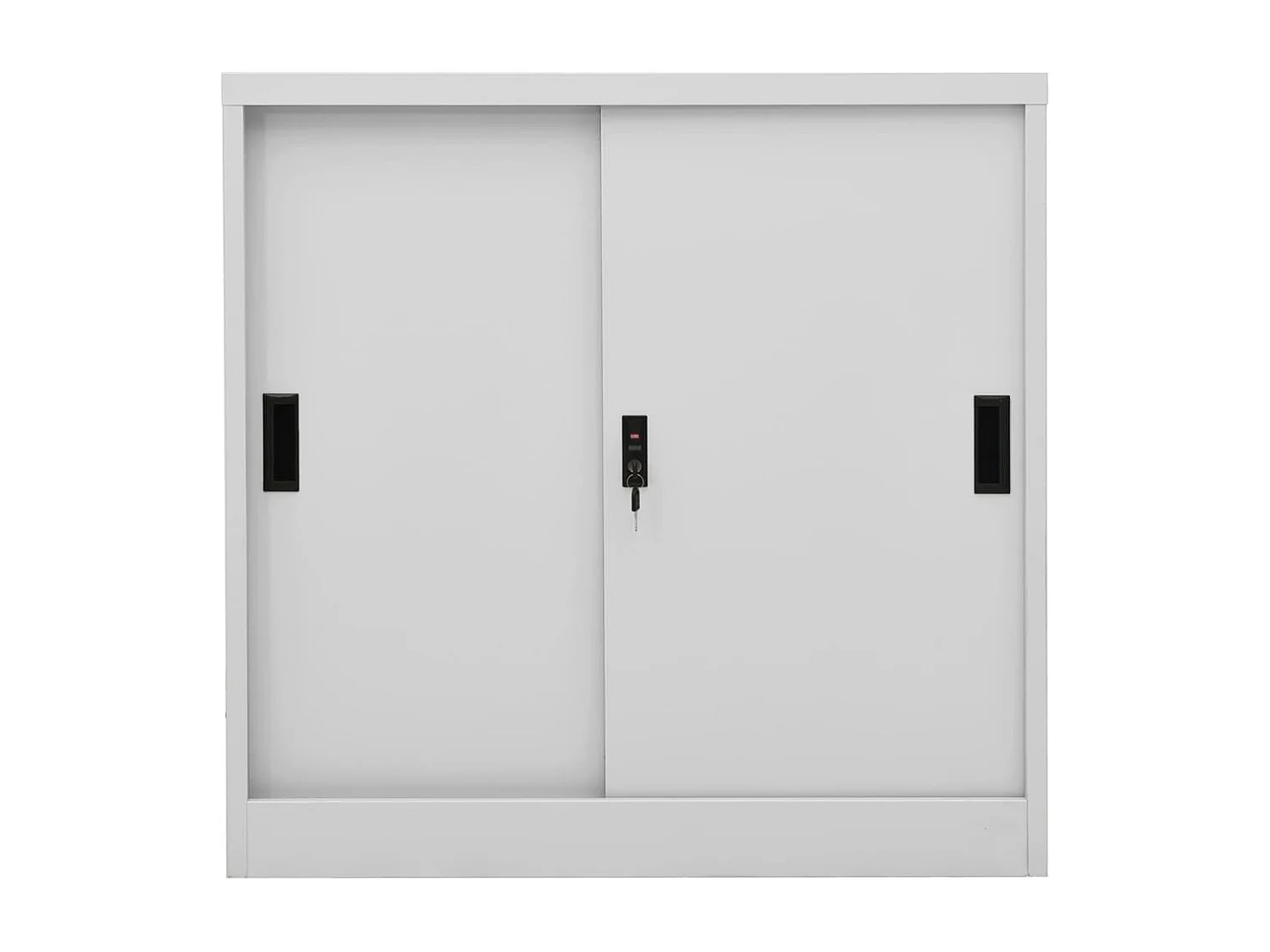 Armoire de bureau porte coulissante Gris clair 90x40x90cm Acier FR10687