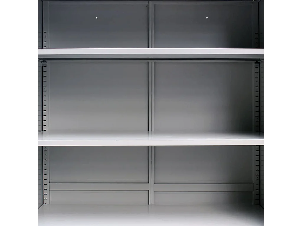 Armoire de bureau avec 2 portes Acier 90 x 40 x 180 cm Gris FR64675