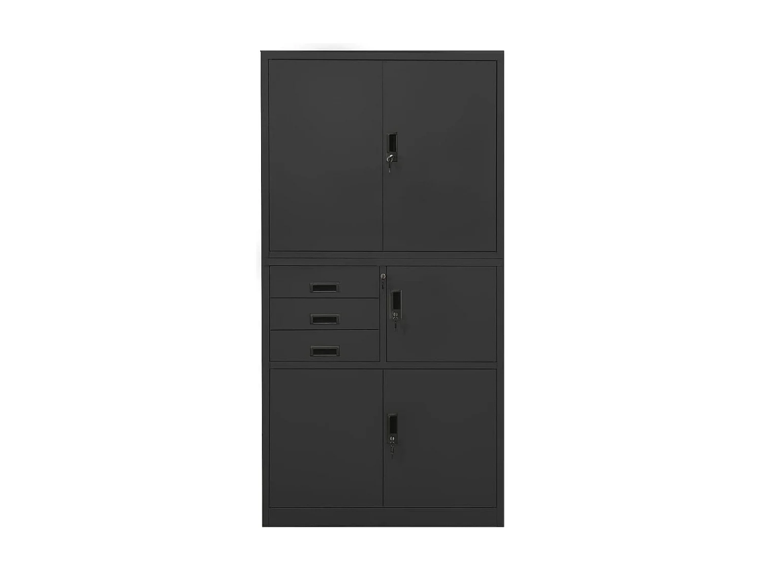 Armoire de bureau Anthracite 90x40x180 cm Acier FR87727