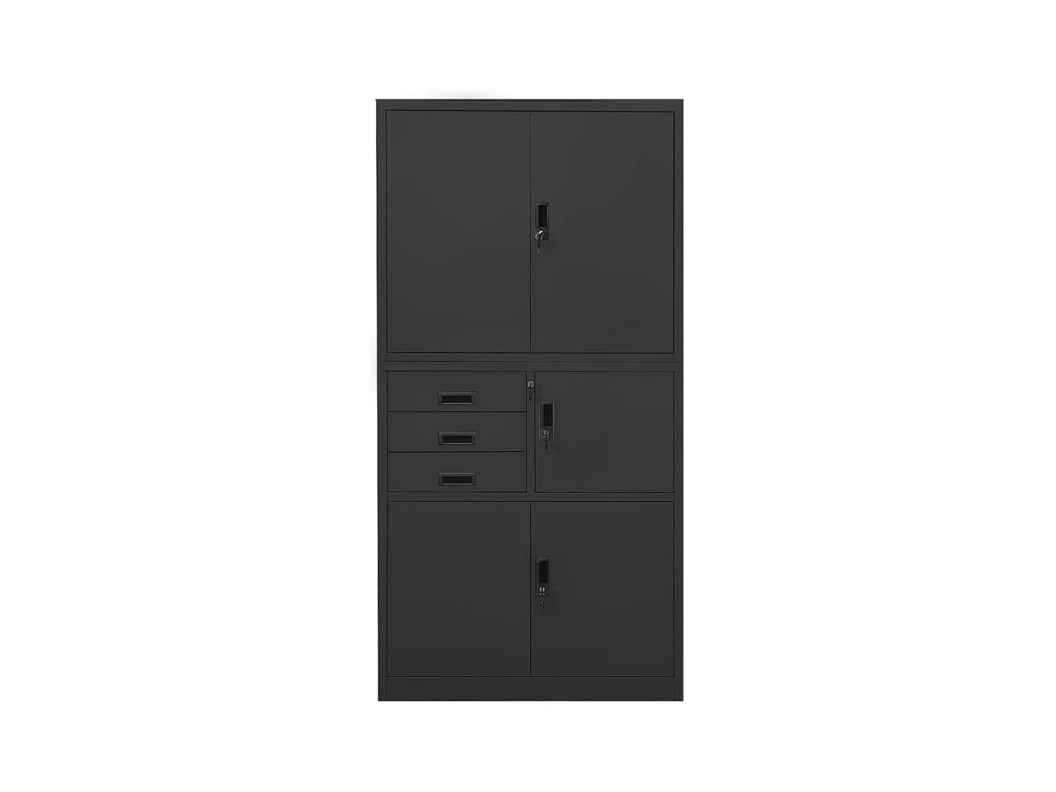 Armoire de bureau Anthracite 90x40x180 cm Acier FR87727
