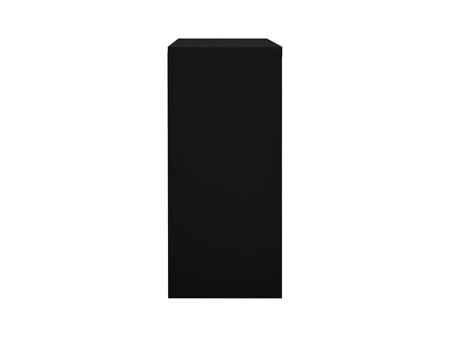 Armoire de bureau avec porte coulissante Noir 90x40x90 cm Acier FR46373