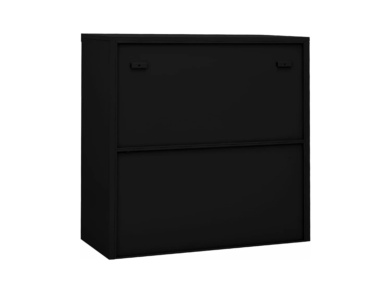 Armoire de bureau avec porte coulissante Noir 90x40x90 cm Acier FR46373