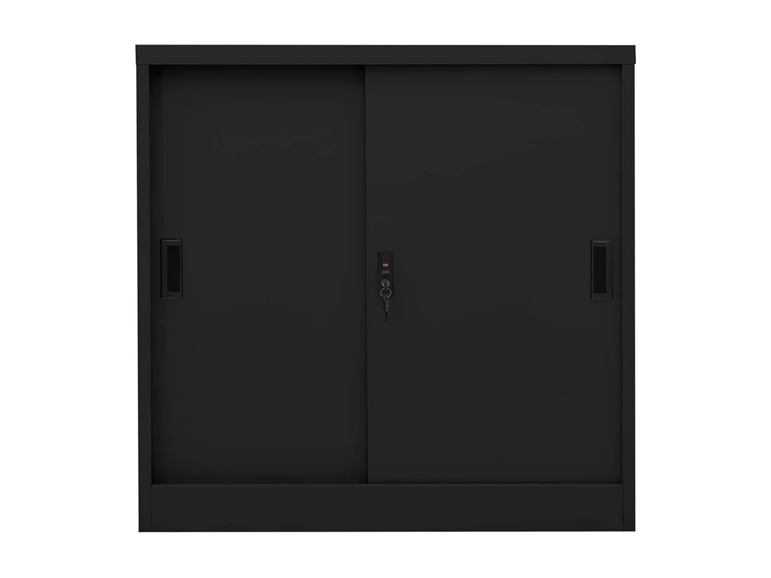 Kantoorkast met schuifdeuren 90x40x90 cm staal zwart BE539562