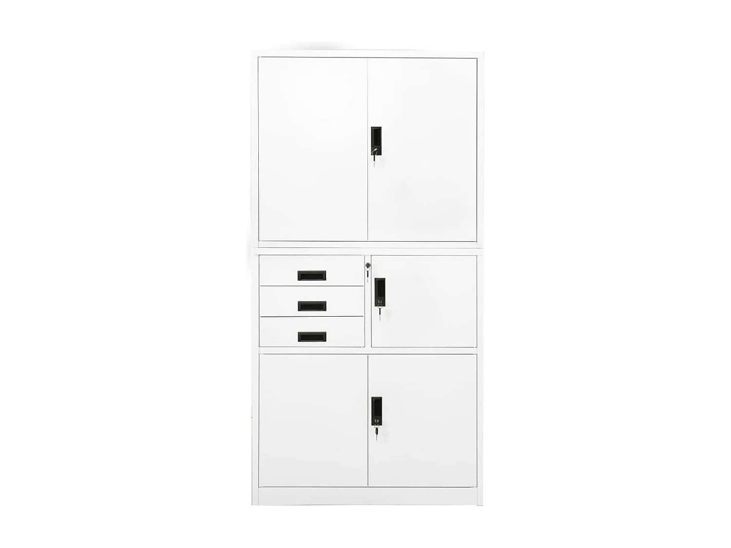 Armoire de bureau Blanc 90x40x180 cm Acier FR12190