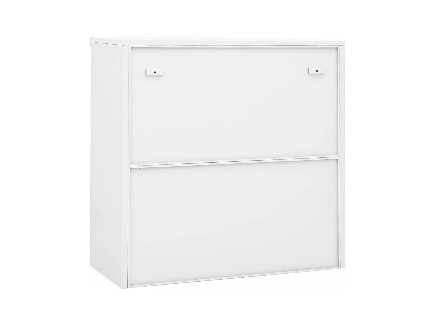Armoire de bureau avec porte coulissante Blanc 90x40x90cm Acier FR16636