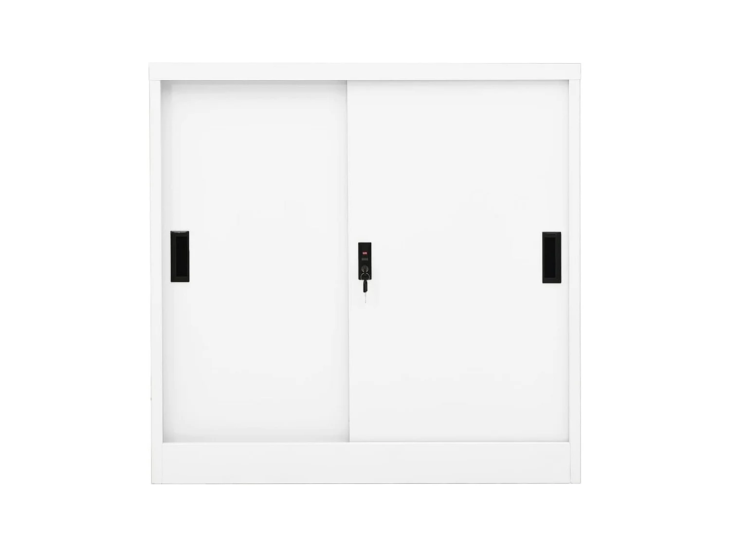 Armoire de bureau avec porte coulissante Blanc 90x40x90cm Acier FR16636