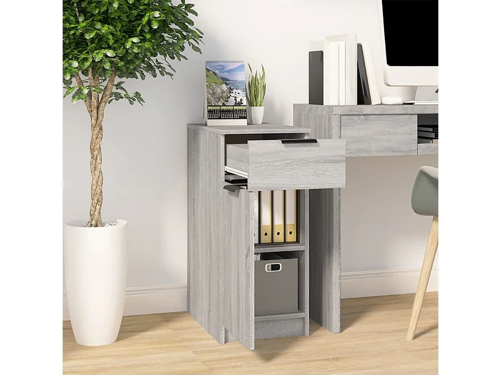 Armoire de bureau Sonoma gris 33,5x50x75 cm Bois d'ingénierie FR83232