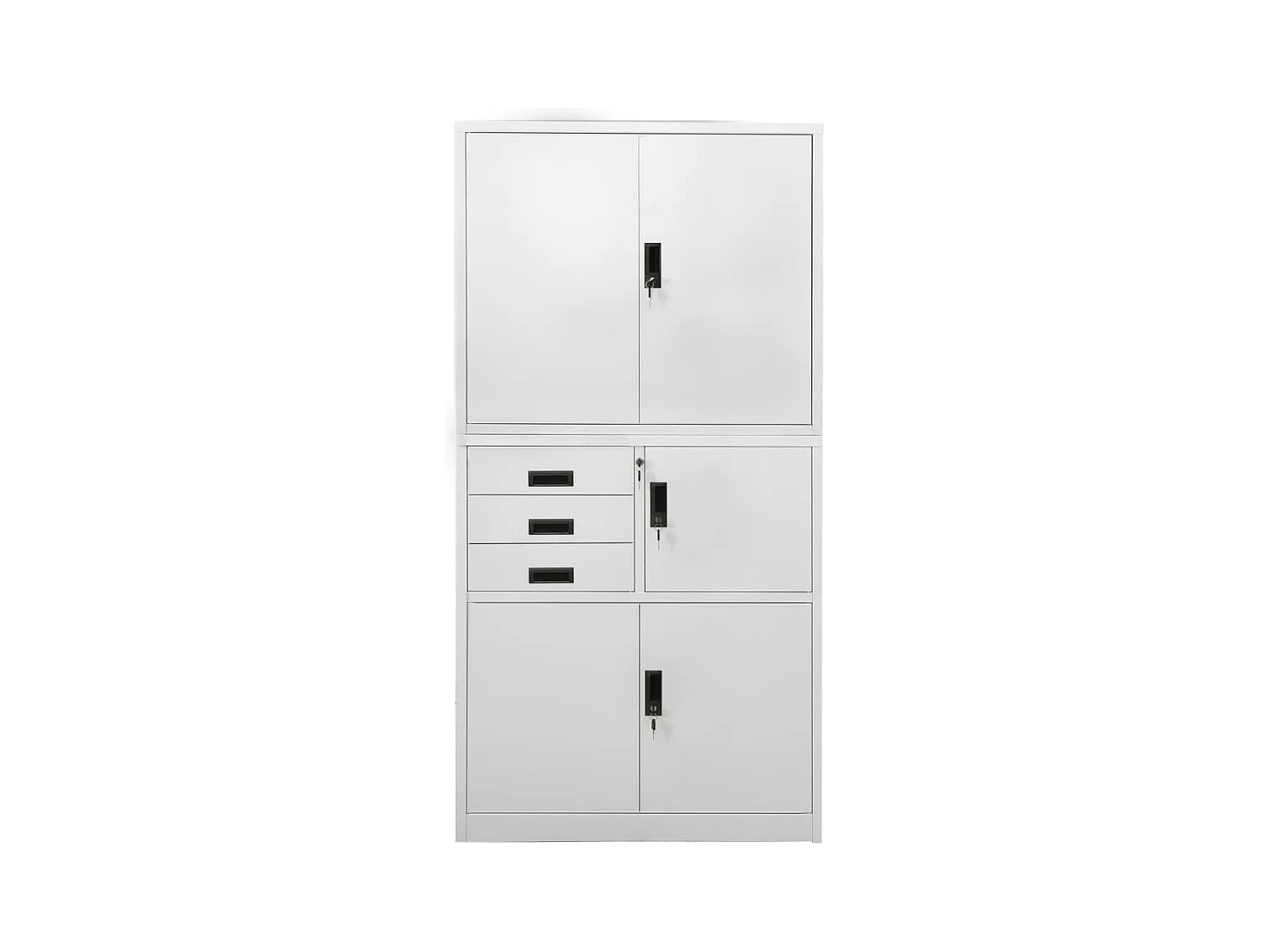 Armoire de bureau Gris clair 90x40x180 cm Acier FR77002