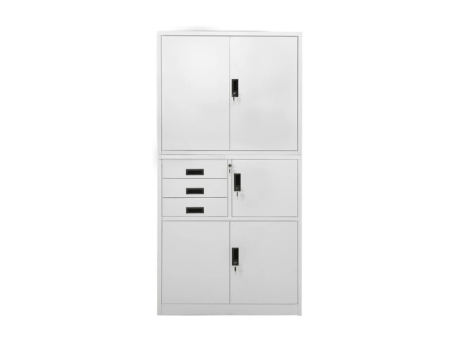 Armoire de bureau Gris clair 90x40x180 cm Acier FR77002