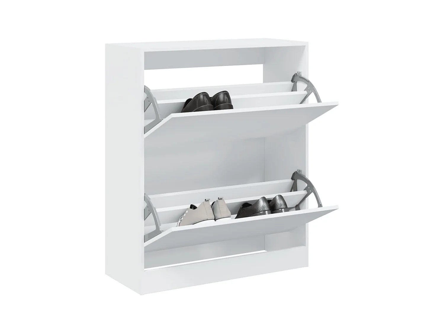 Meuble à chaussures blanc 80x34x96,5 cm bois d'ingénierie FR20417