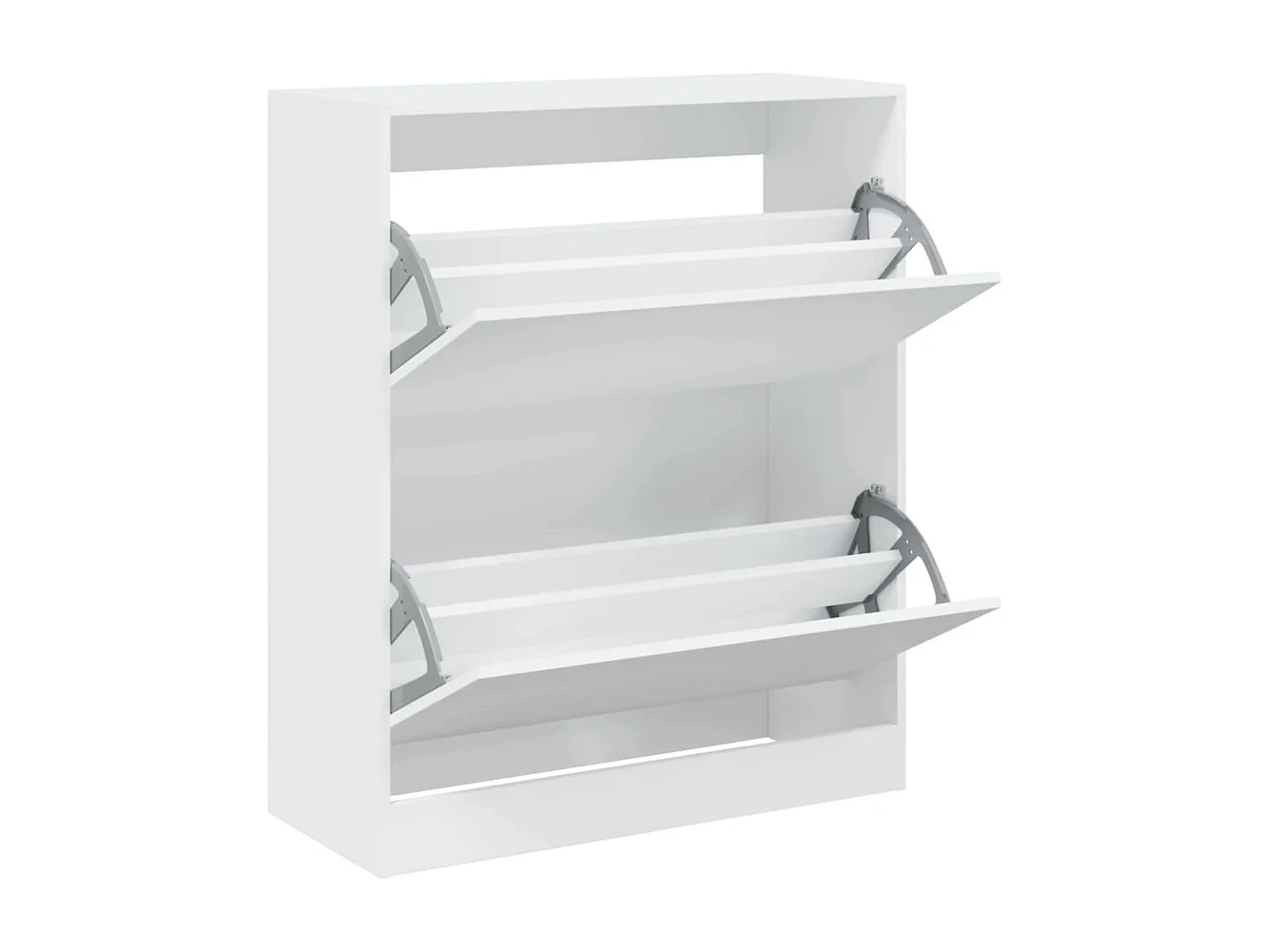 Zapatero de madera de ingeniería blanco 80x34x96,5 cm ES624850