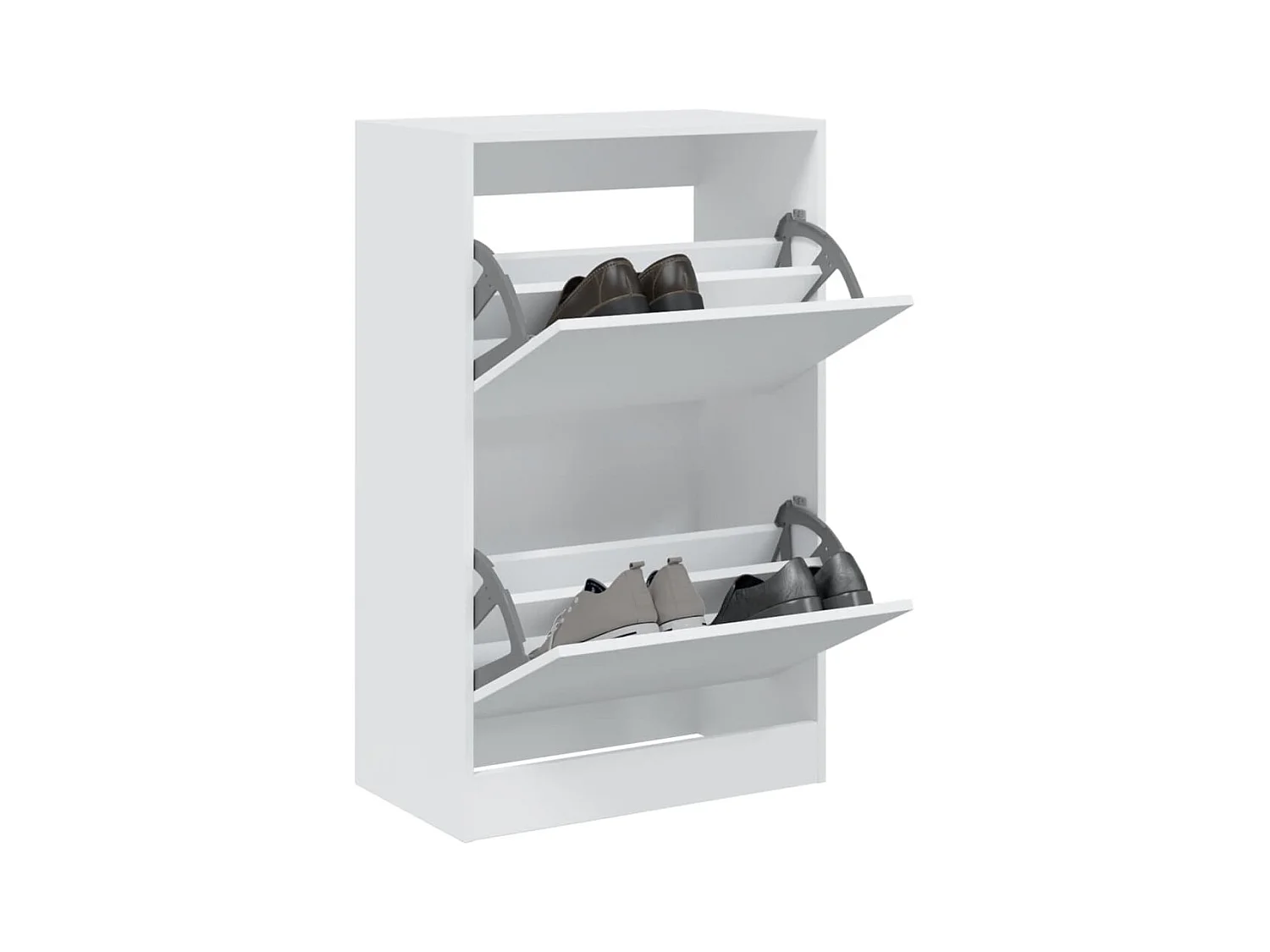 Meuble à chaussures blanc 60x34x96,5 cm bois d'ingénierie FR57603