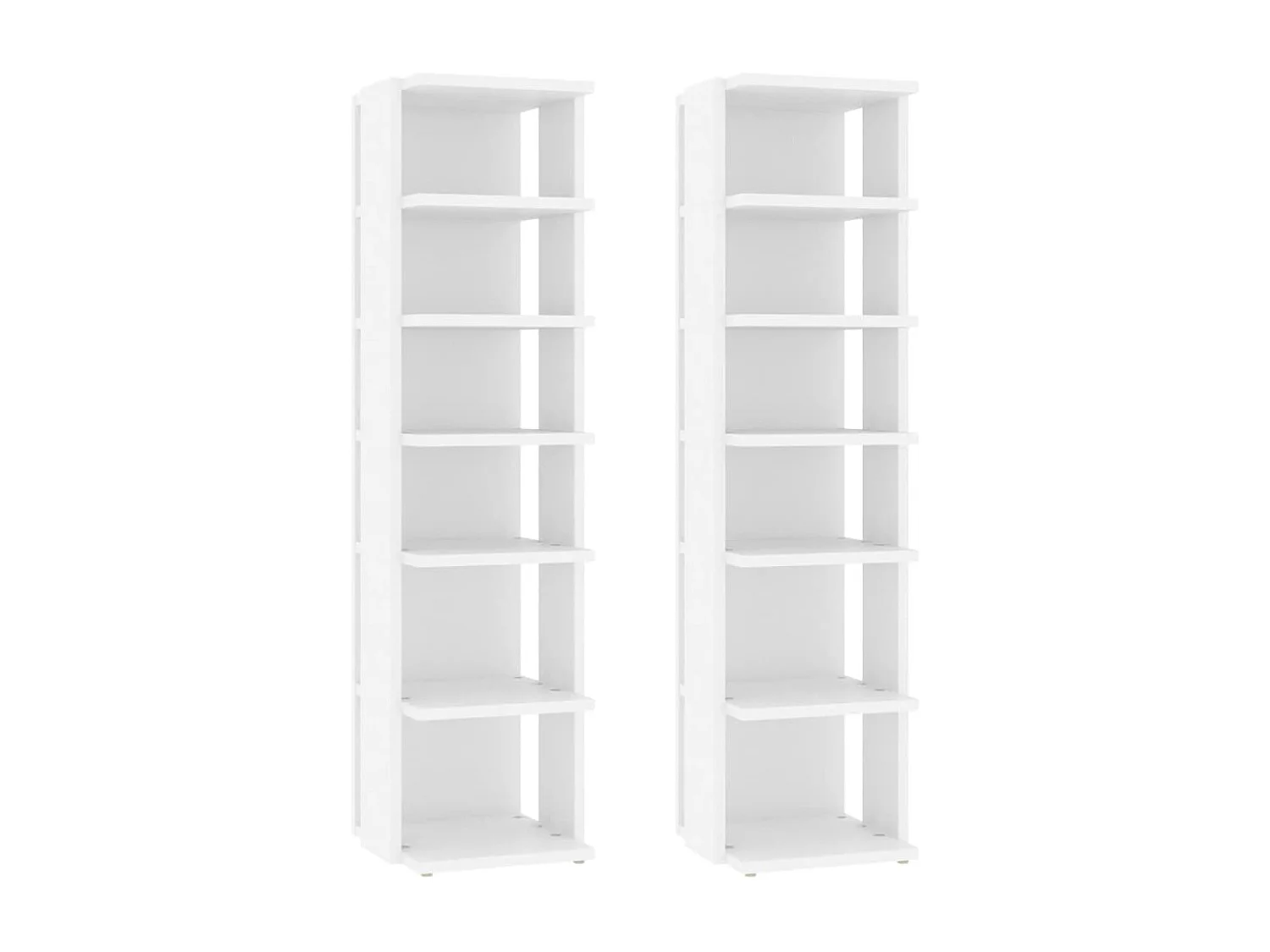 Meubles à chaussures 2 pcs Blanc 27,5x27x102cm bois ingénierie FR10634