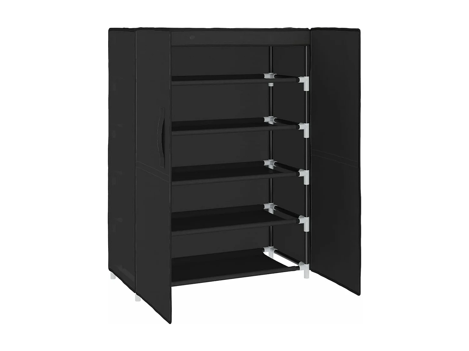 Armario zapatero de tela negro 60x28x90 cm ES100364