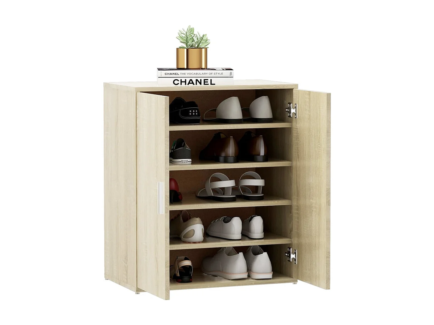 Meuble à chaussures Chêne sonoma 60x35x70 cm Bois d’ingénierie FR55947