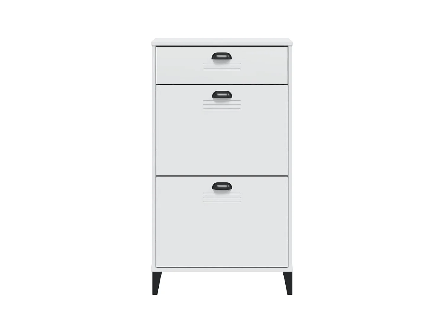 Meuble à chaussures VIKEN blanc bois d'ingénierie FR78394