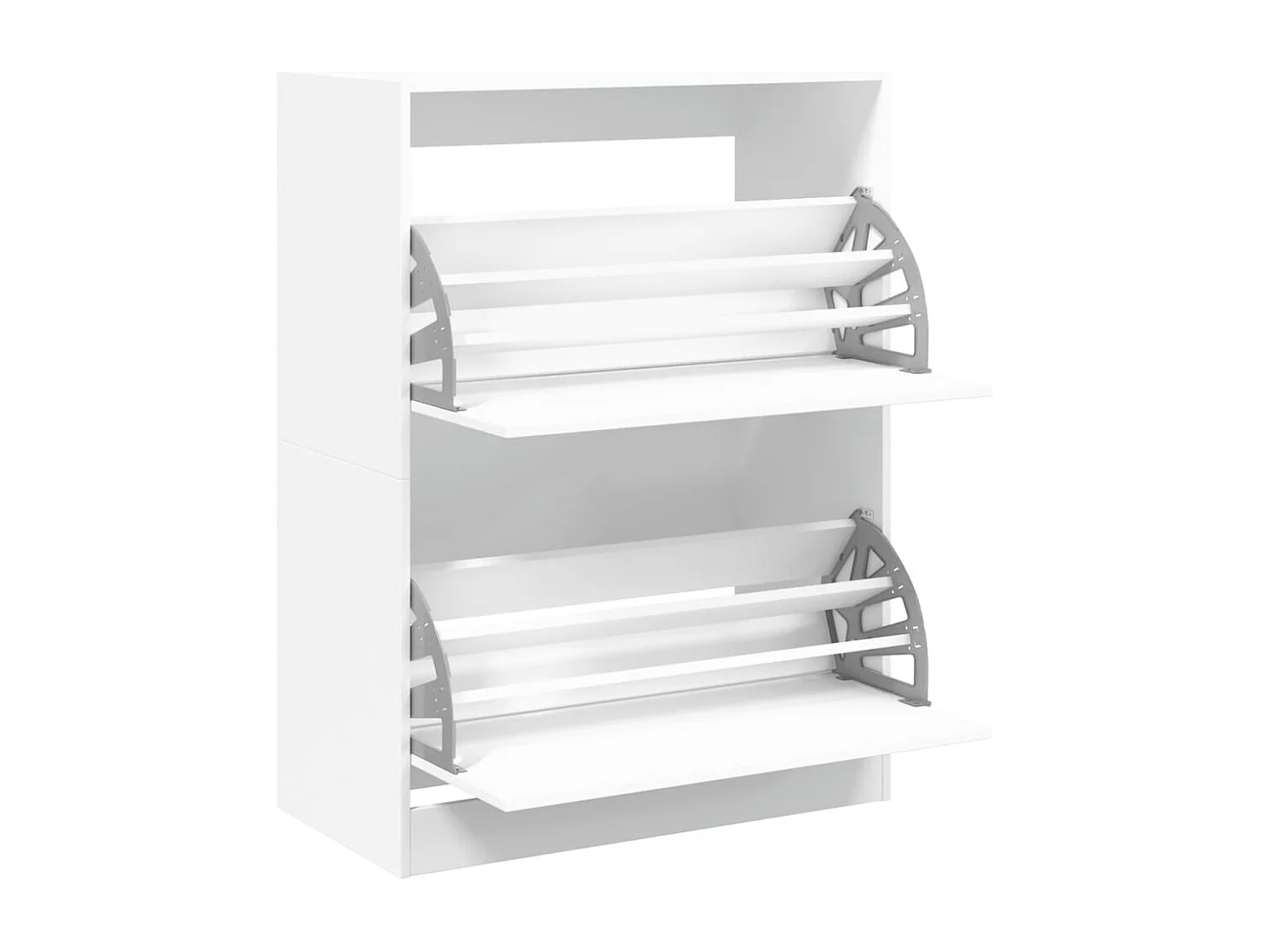 Mueble zapatero con 2 cajones abatibles blanco 80x42x108 cm ES785106