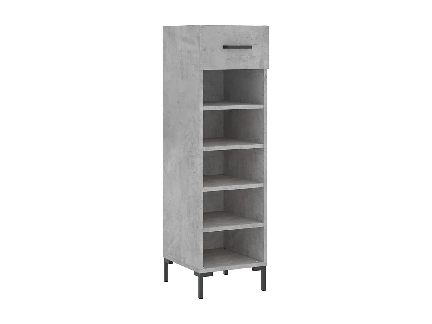 Meuble à chaussures gris béton 30x35x105 cm bois d'ingénierie FR23548