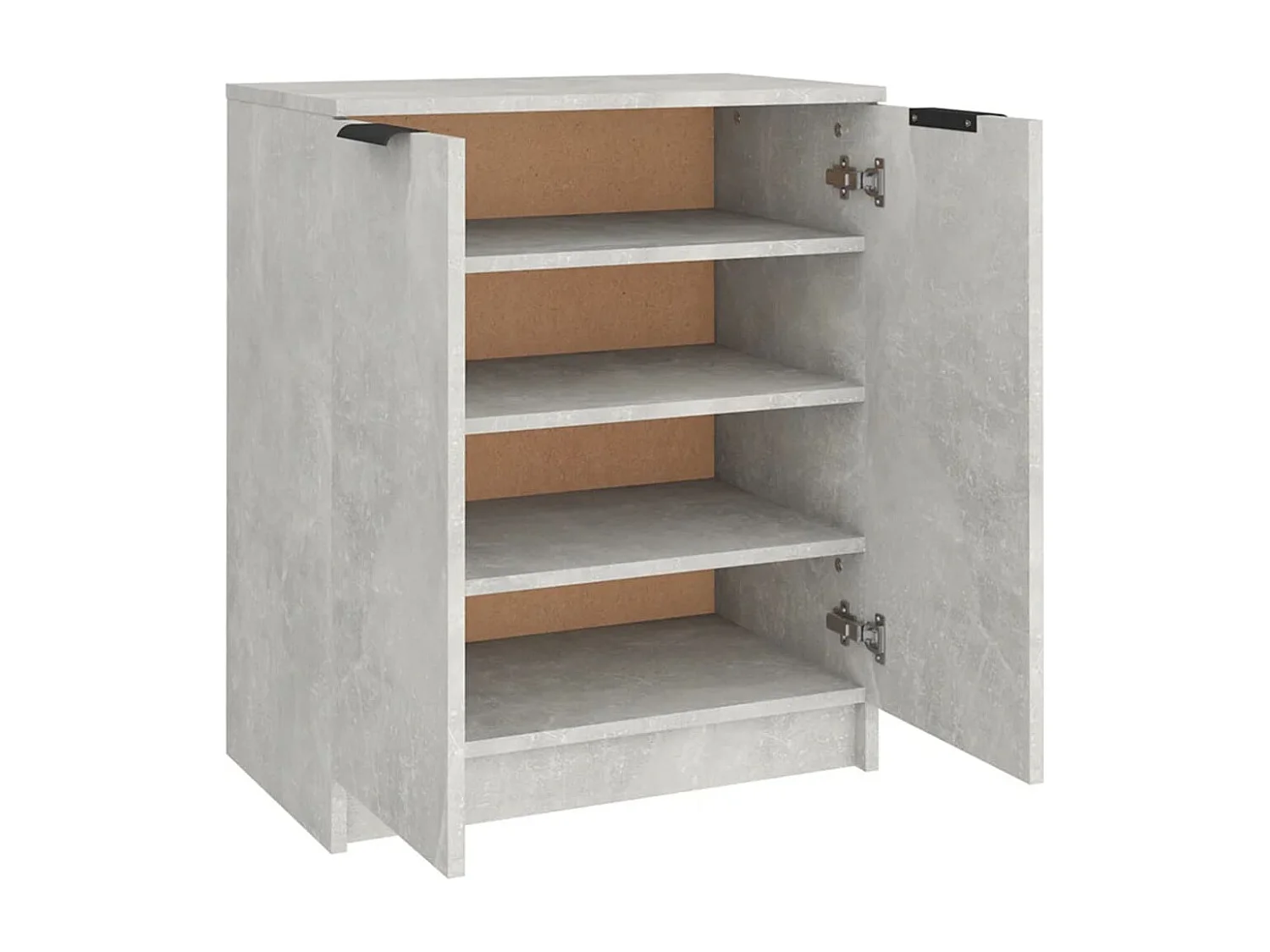 Meuble à chaussures Gris béton 59x35x70 cm Bois d'ingénierie FR74165