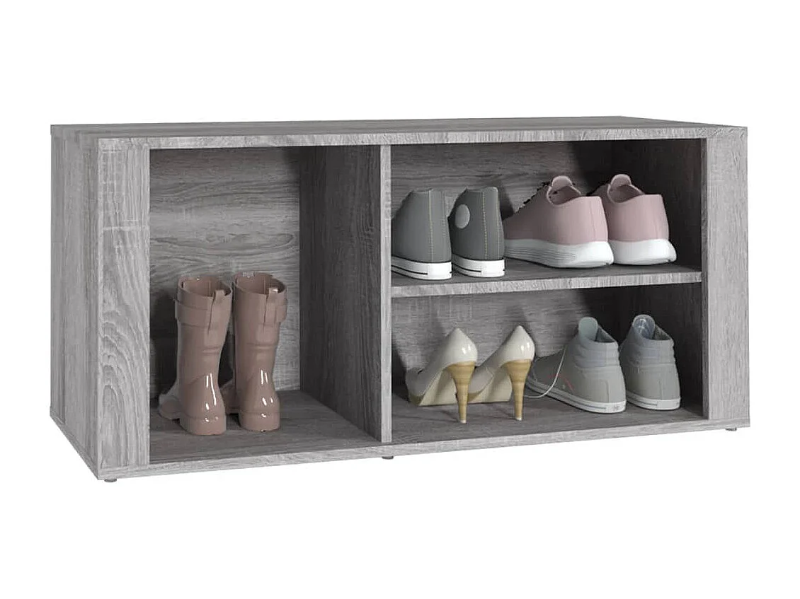 Meuble à chaussures Sonoma gris 100x35x45 cm Bois d'ingénierie FR56951