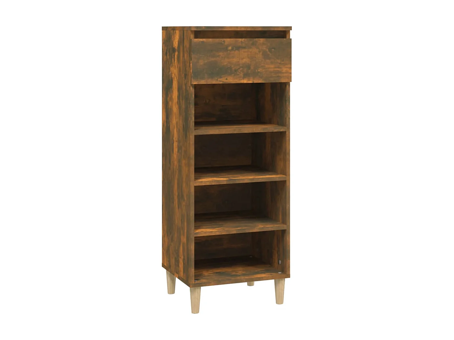 Meuble à chaussures Chêne fumé 40x36x105 cm Bois d'ingénierie FR48086