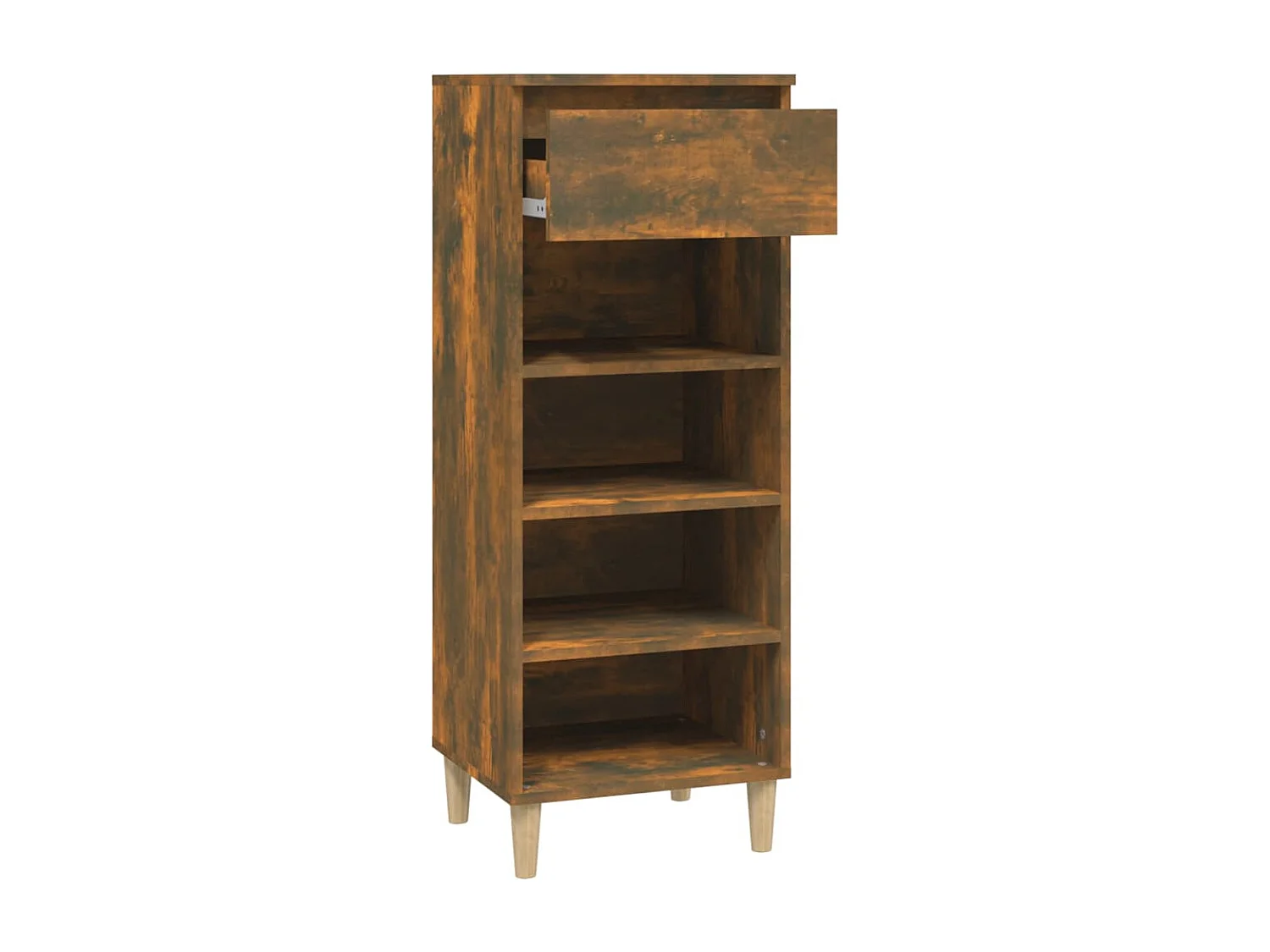 Meuble à chaussures Chêne fumé 40x36x105 cm Bois d'ingénierie FR48086