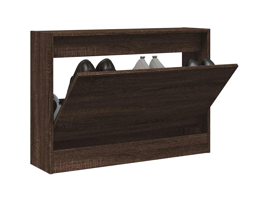 Meuble à chaussures chêne marron 80x21x57 cm Bois d'ingénierie FR10772