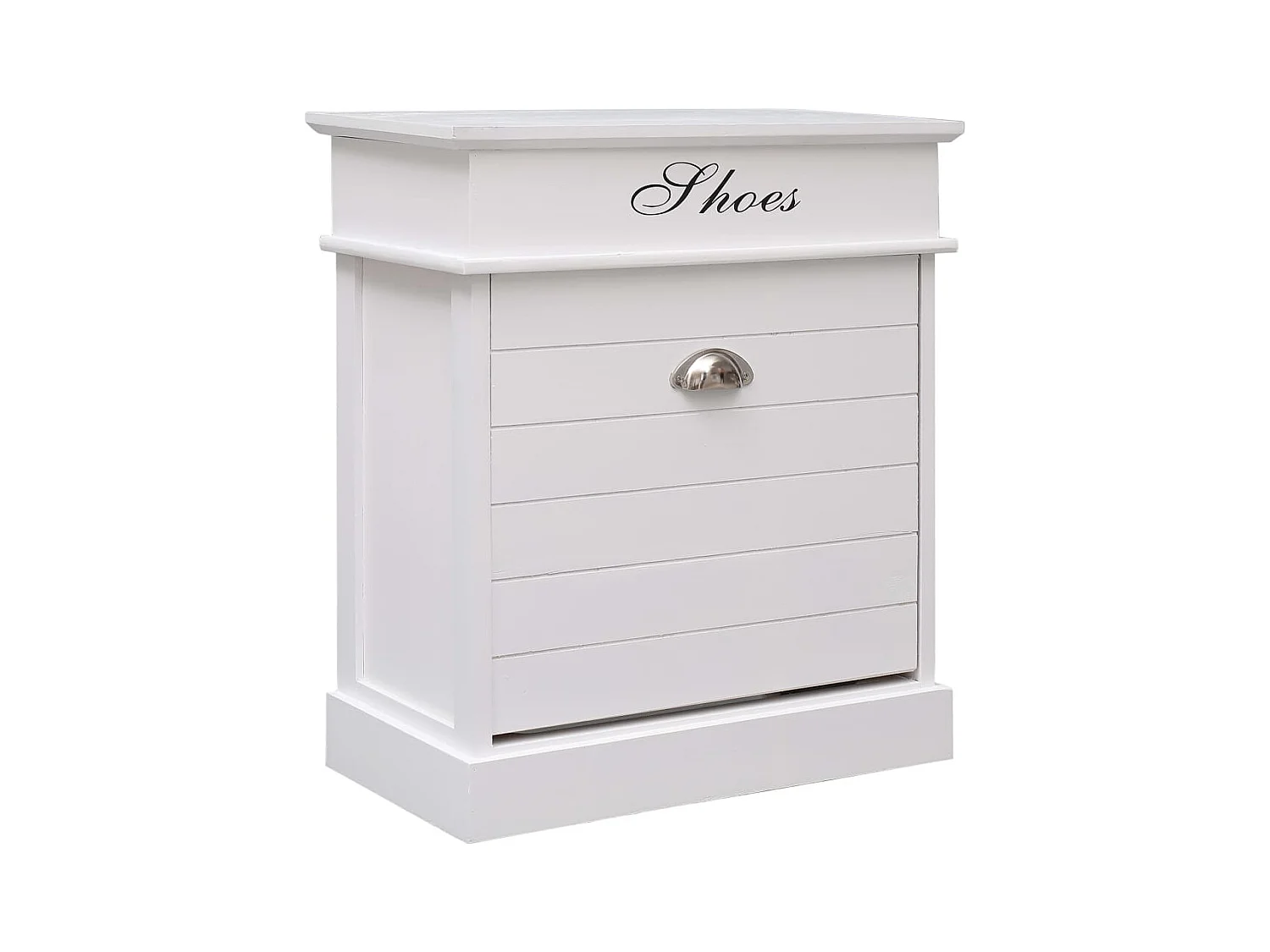Meuble à chaussures Blanc 50 x 28 x 58 cm Bois de Paulownia FR90771