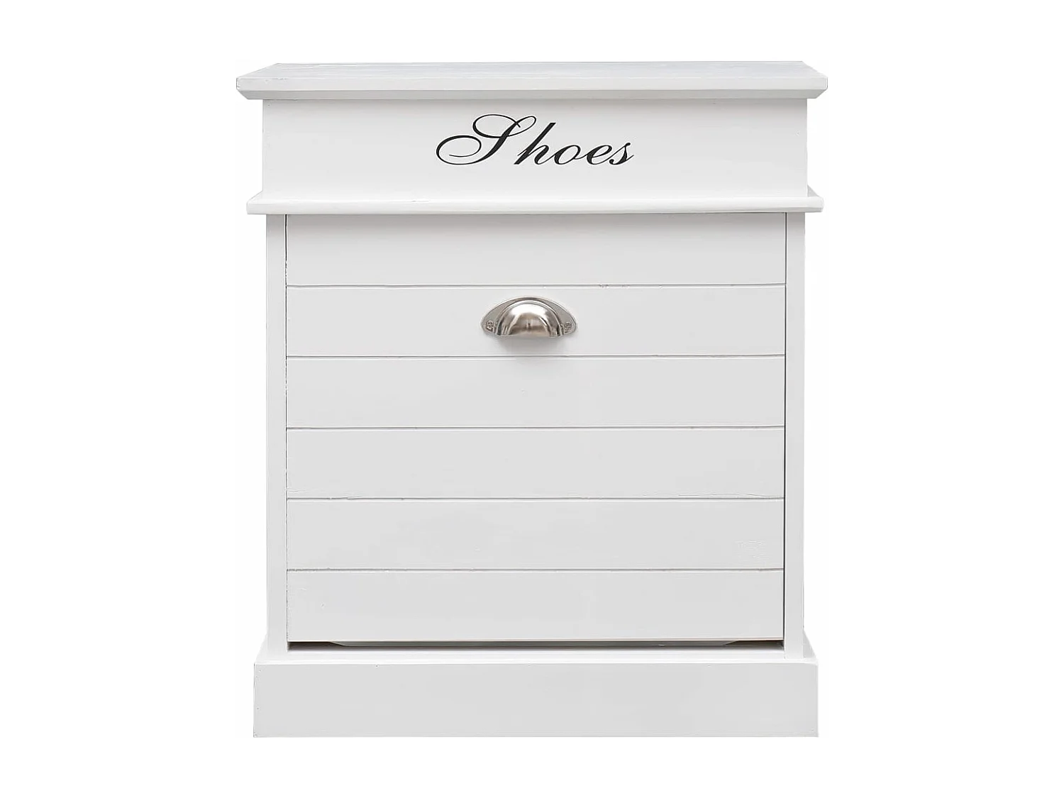 Schoenenkast 50x28x58 cm paulowniahout wit BE541243