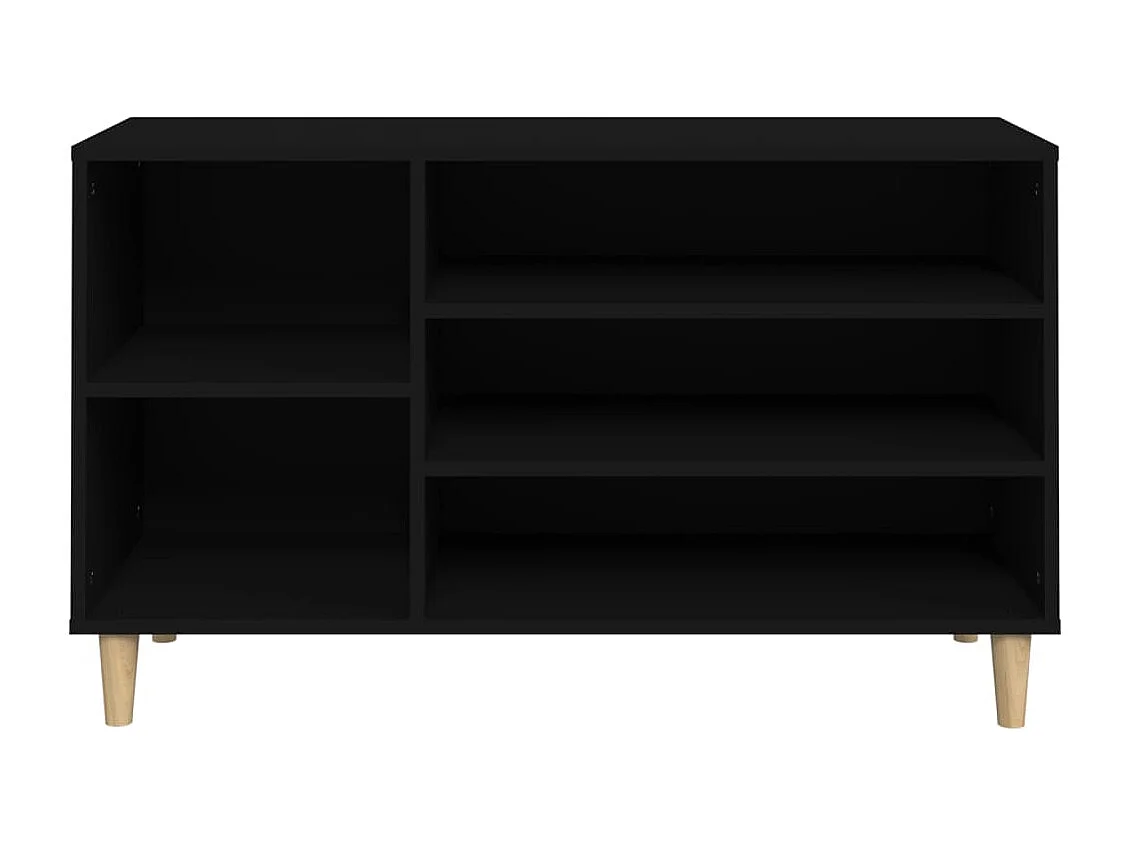 Schoenenkast 102x36x60 cm bewerkt hout zwart BE472142