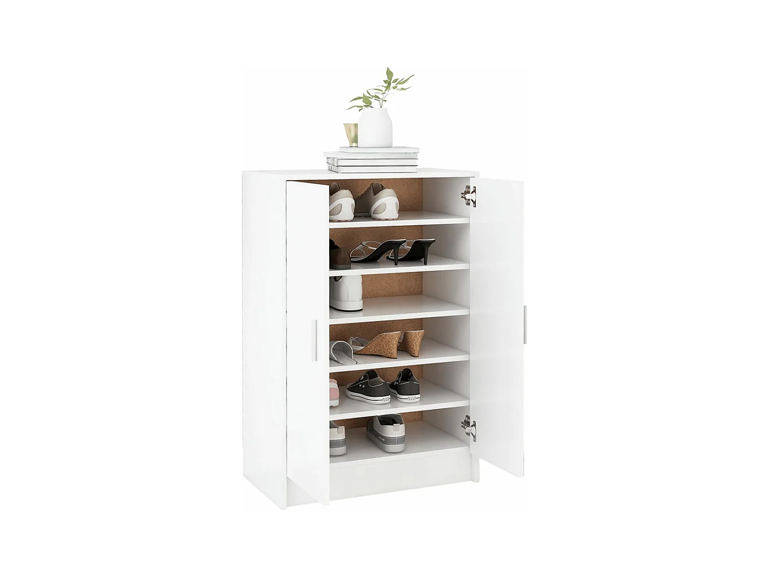 Meuble à chaussures Blanc 60x35x92 cm Bois d’ingénierie FR74648