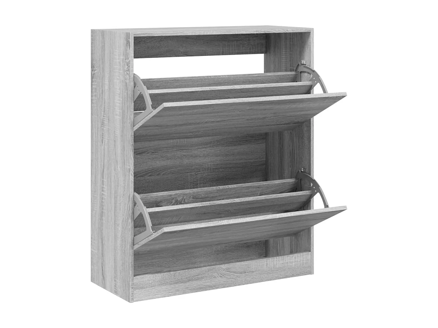 Schoenenkast 80x34x96,5 cm bewerkt hout grijs sonoma eikenkleur BE141987